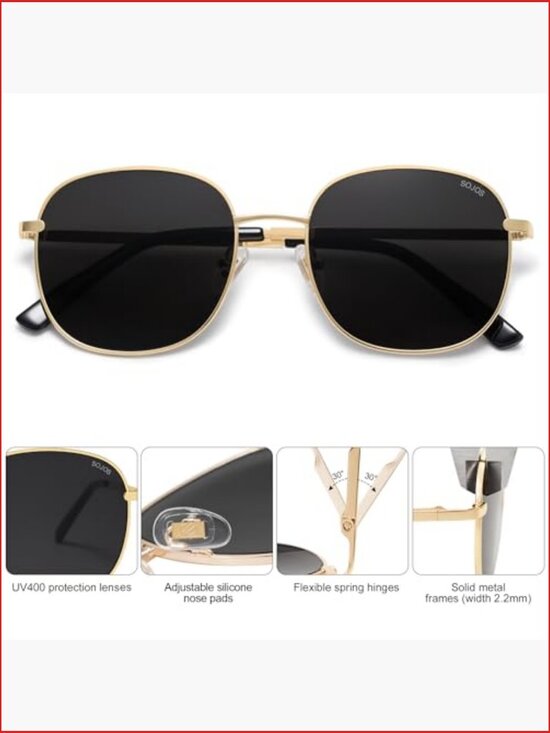 Classic Trendy Square Sunglasses with UV400 Protection and Polarized Lenses main image 6